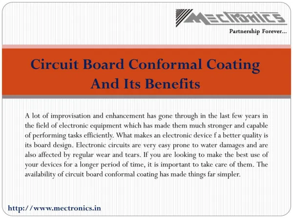 Circuit Board Conformal Coating