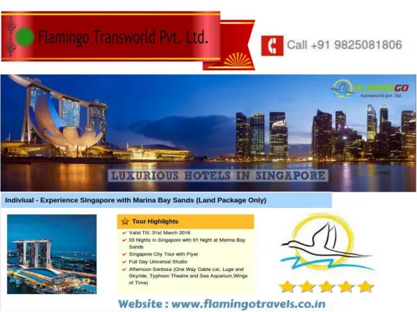 LUXURIOUS HOTELS IN SINGAPORE