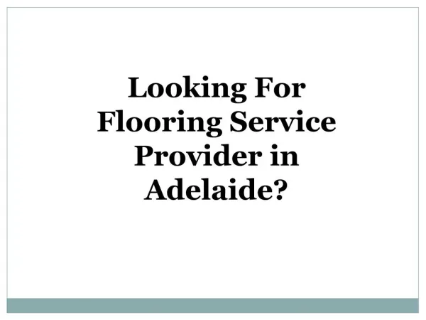 Flooring Adelaide