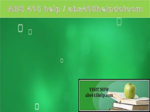 ABS 415 help / abs415helpdotcom
