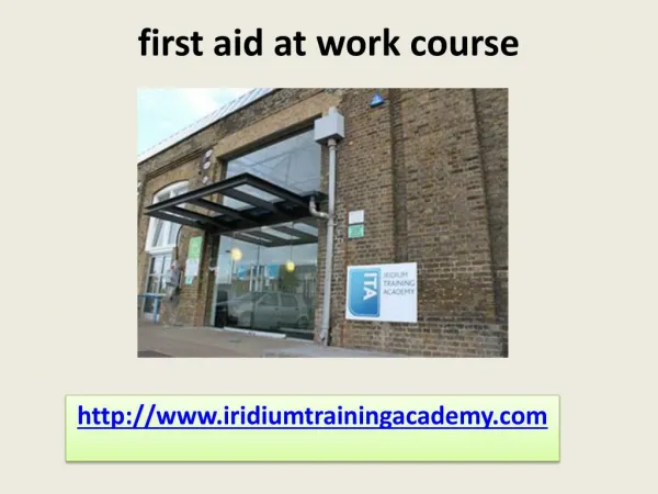 cctv operator first aid at work course