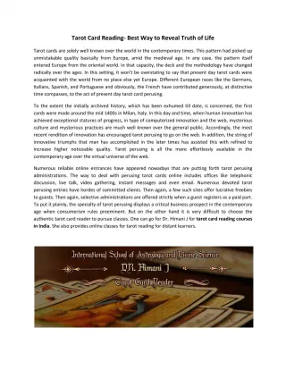 Tarot Card Reading Courses in India | Tarot Reader - slide 1
