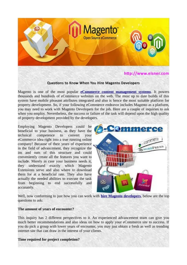 Magento - Ecommerce solution to power your business