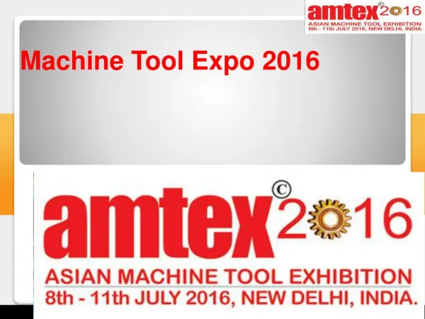 Machine tool expo 2016