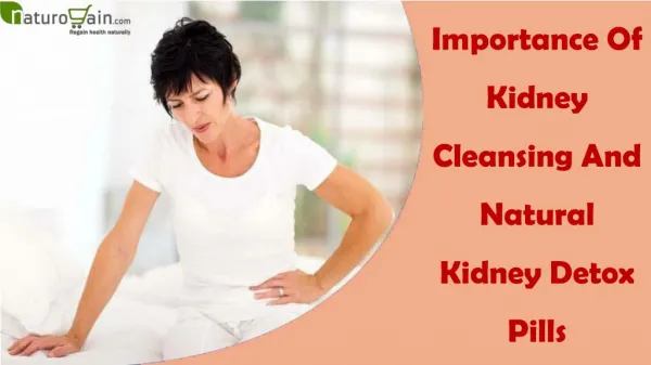 Importance Of Kidney Cleansing And Natural Kidney Detox Pills