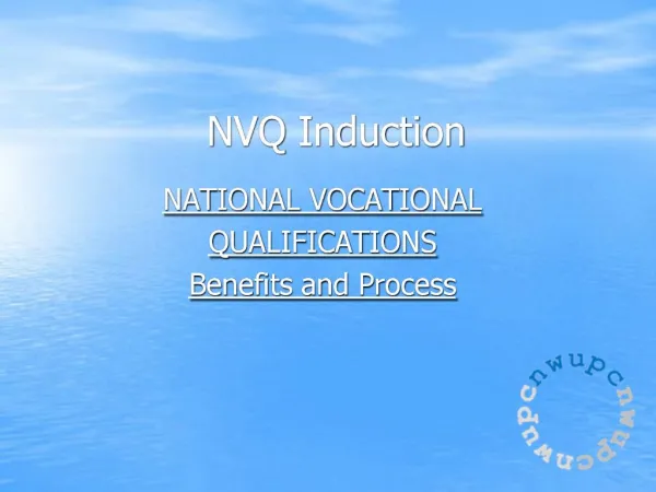 NVQ Induction