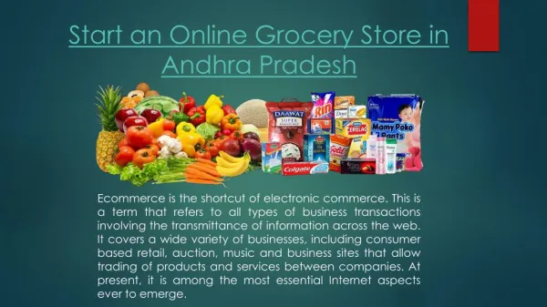 Online grocery store in Andhra Pradesh