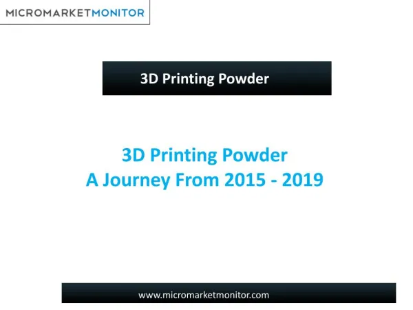 3D Printing Powder Market-Global Forecast to 2020
