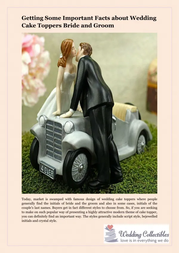 Getting Some Important Facts about Wedding Cake Toppers Bride and Groom