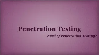 Why we need Penetration Testing - slide 1