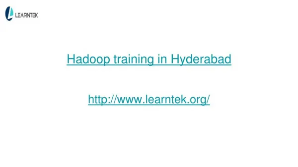 Big data training in Hyderabad