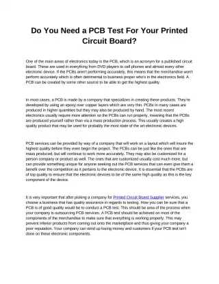Printed Circuit Board Supplier - slide 1