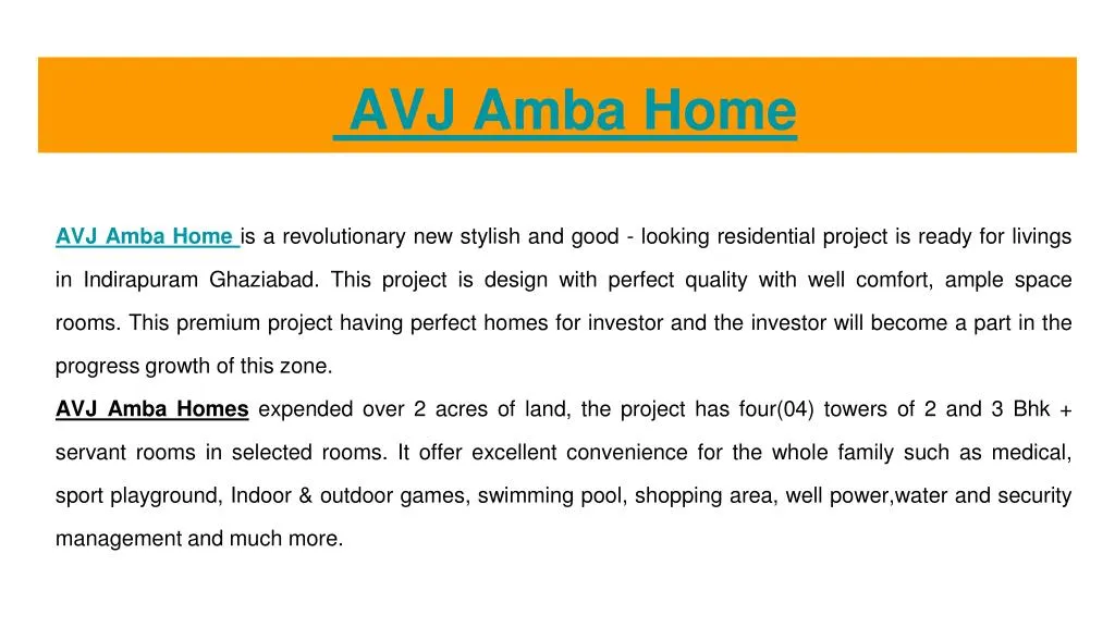 avj amba home