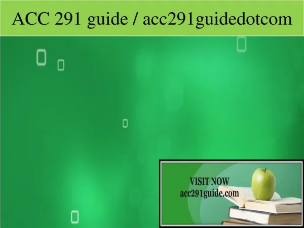 ACC 291 guide / acc291guidedotcom