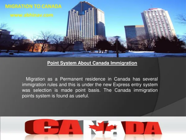 Point System About Canada Immigration