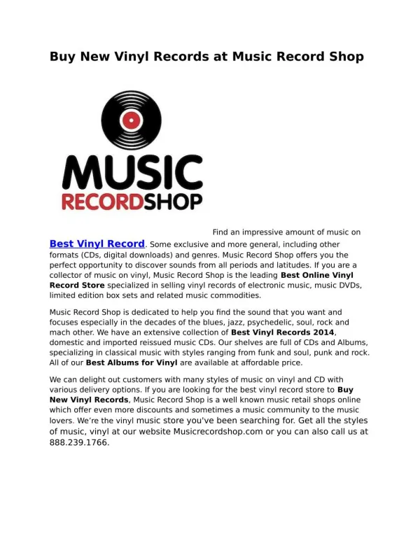 Buy Vinyl Online