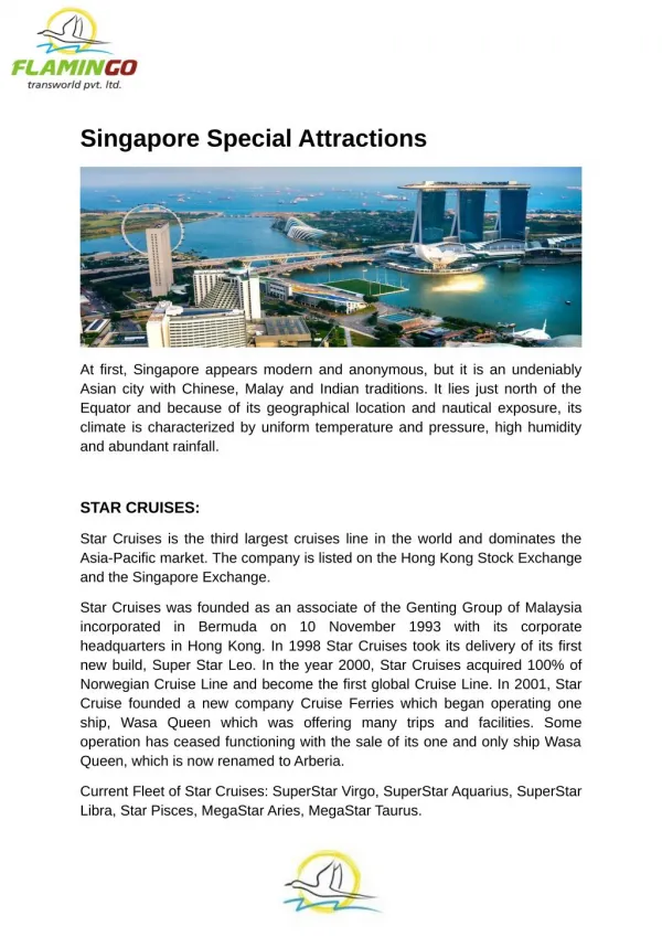 Singapore Special Attractions