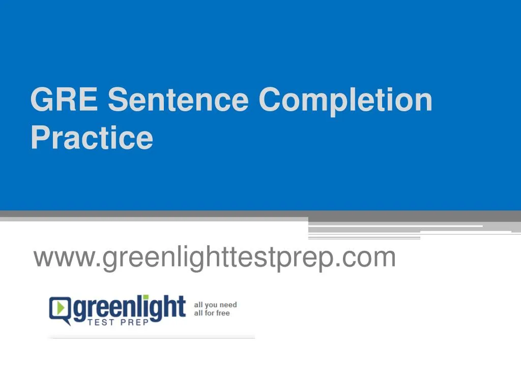gre sentence completion practice