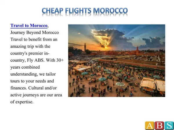 Cheap Flights Morocco – Travel to Africa