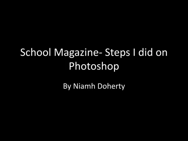 step by step Photoshop front cover magazine school