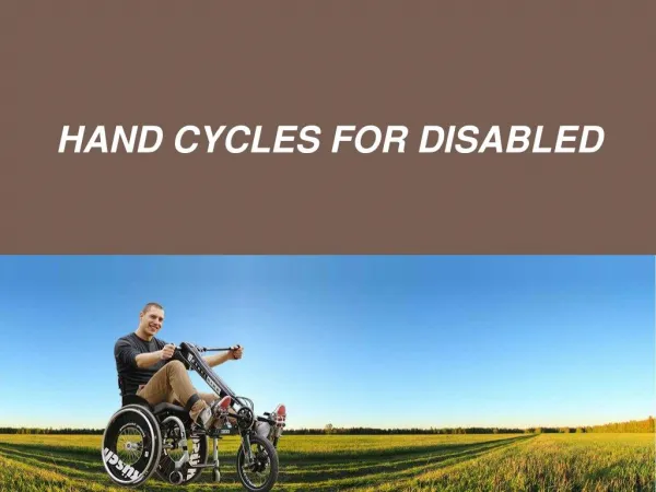 Hand Cycles for Disabled - www.berkelbike.com