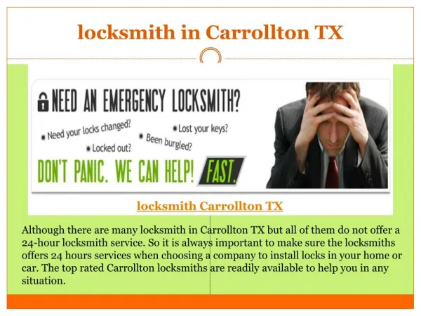 Carrollton safe and lock