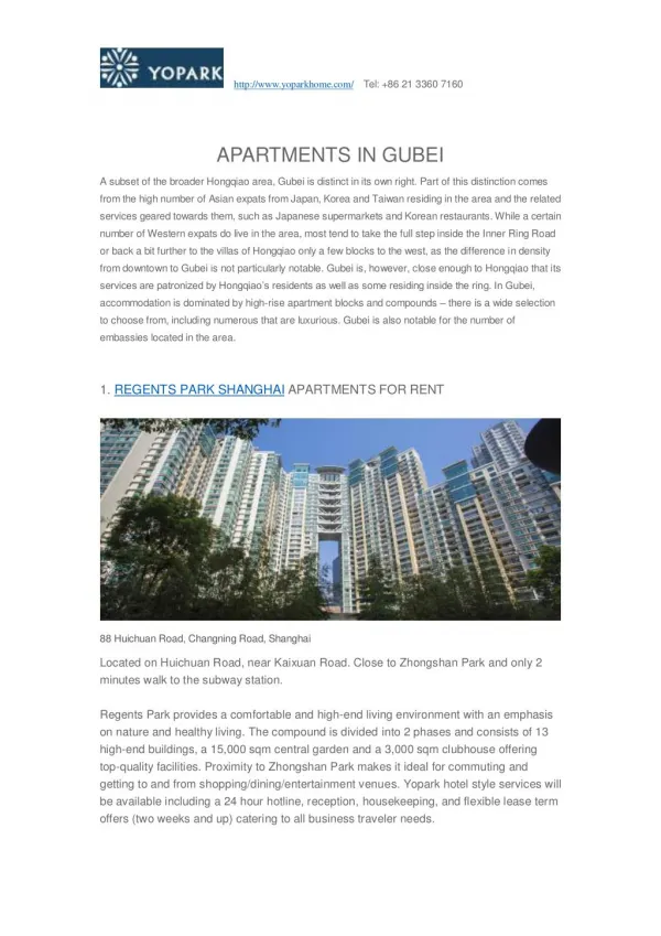 APARTMENTS IN GUBEI