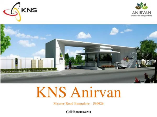 KNS Anirva BDA Approved sites for sale in bangalore