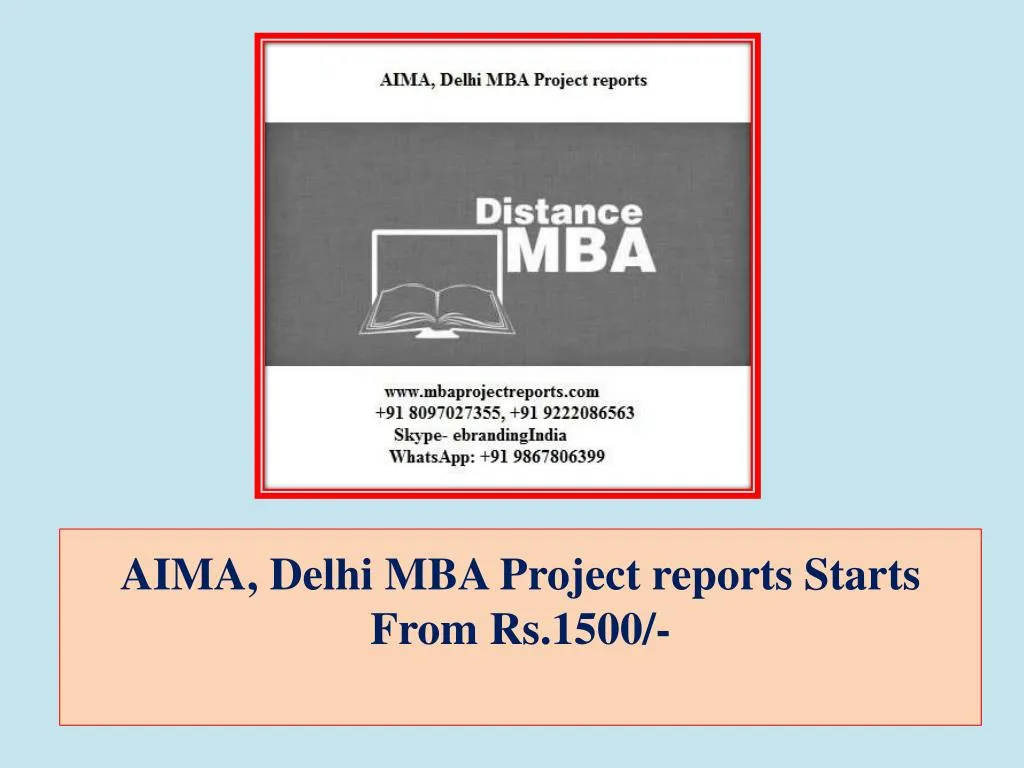aima delhi mba project reports starts from rs 1500