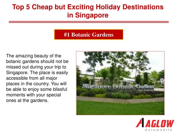 Top 5 Cheap but Exciting Holiday Destinations in Singapore