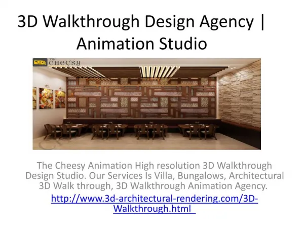 3D Walkthrough Design Agency | Animation Studio