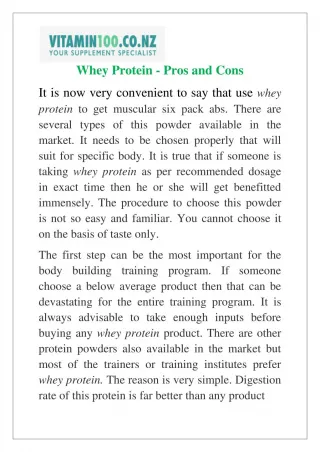 Whey Protein - slide 1