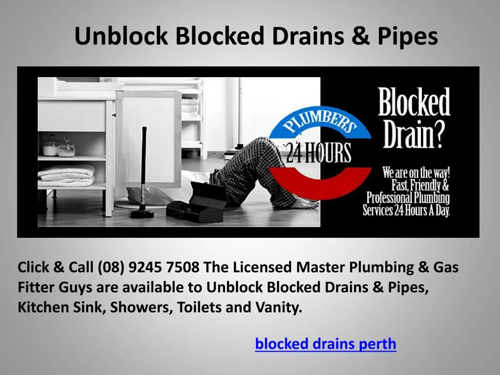 unblock blocked drains pipes