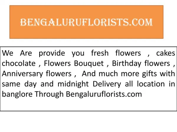 Flower delivery in banglore