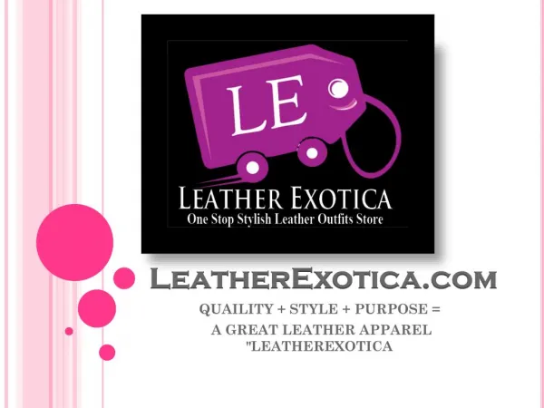 LeatherExotica An Online Shopping Store