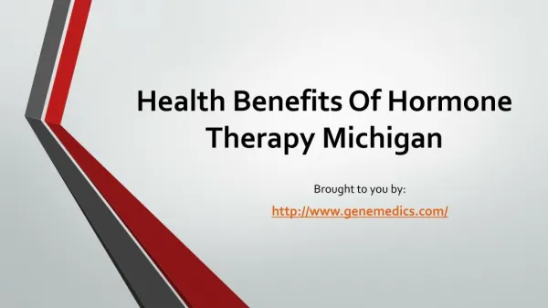 Health Benefits Of Hormone Therapy Michigan