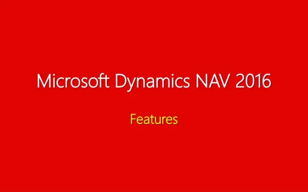 Microsoft Dynamics NAV 2016