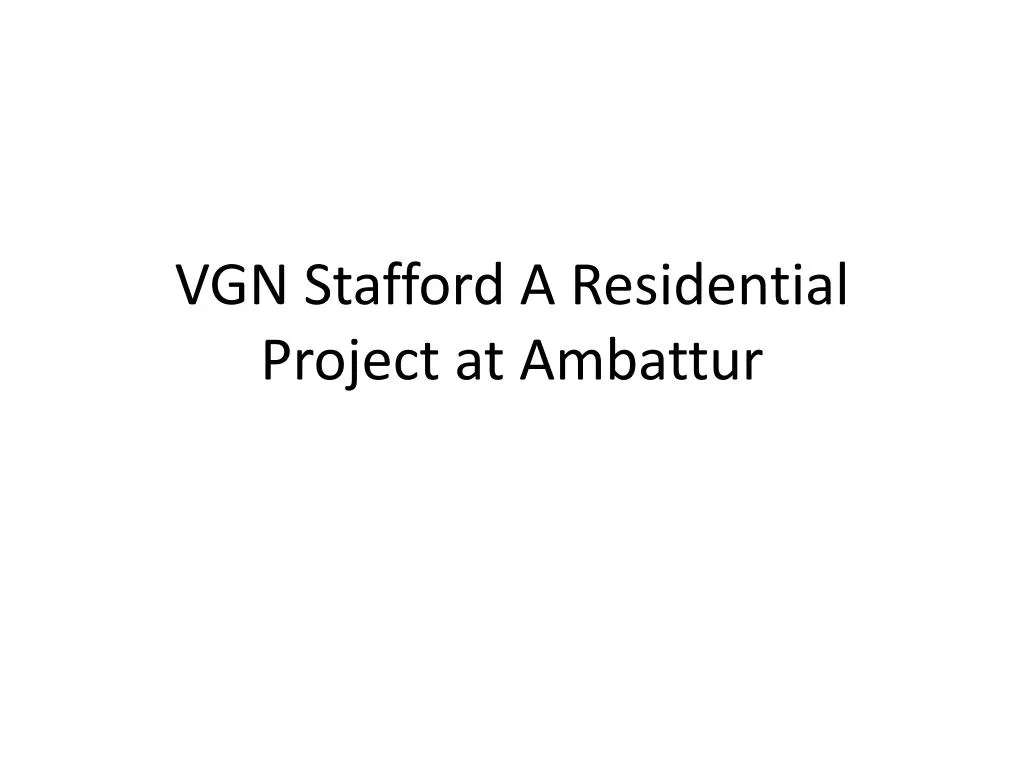 vgn stafford a residential project at ambattur