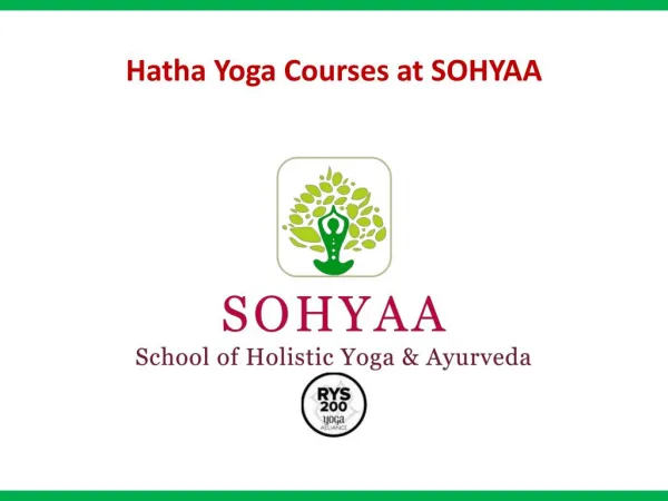 Hatha Yoga Courses - SOHYAA