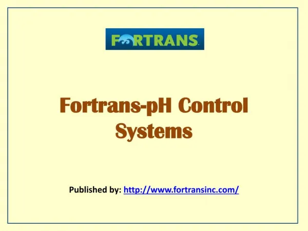 Fortrans-pH Control Systems