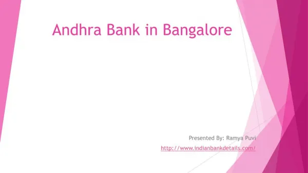 Andhra bank in bangalore