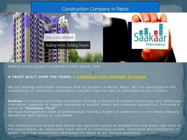 Construction Company in Patna