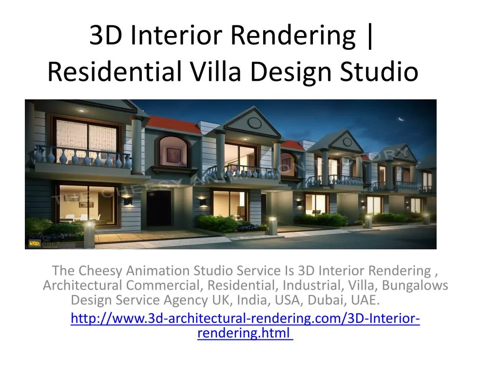 3d interior rendering residential villa design studio