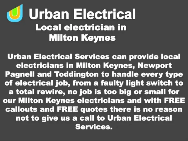 Electrical Repairs and Installations at urbanelectricalservices.co.uk
