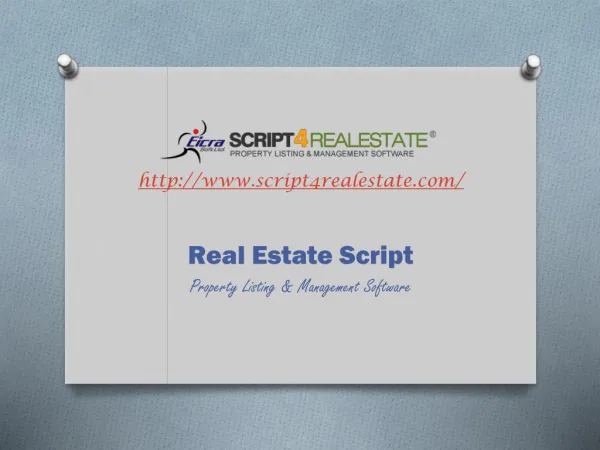 Real Estate Script by Eicra Soft