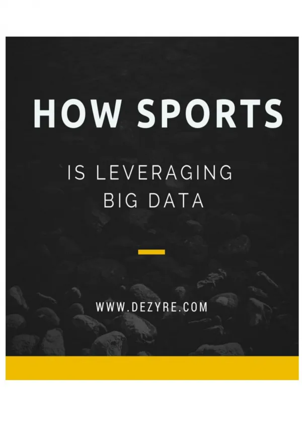 How Sports is Leveraging Big Data