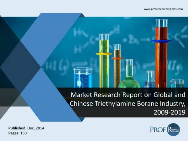 Global and Chinese Triethylamine Borane Market Size, Analysis, Share, Growth, Trends 2009-2019