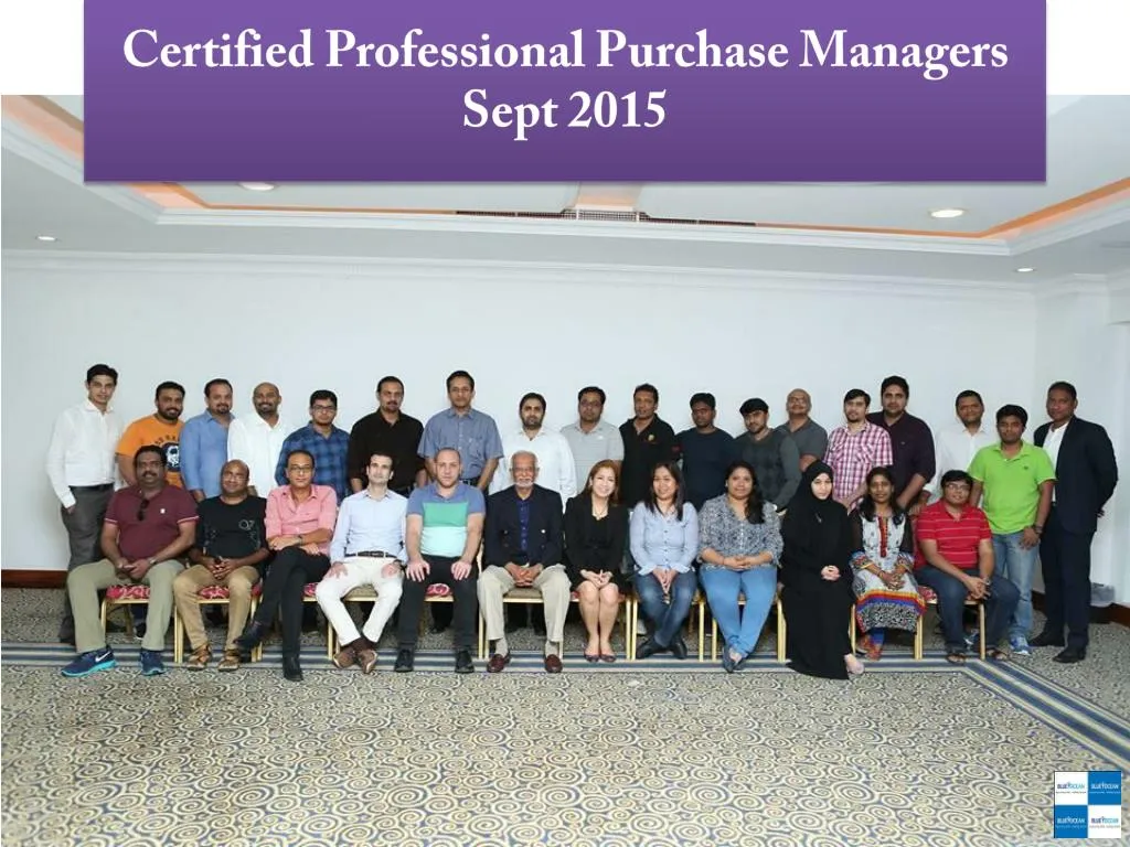 certified professional purchase managers sept 2015