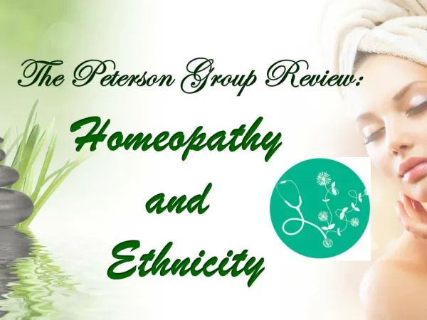 The Peterson Group Review: Homeopathy and Ethnicity