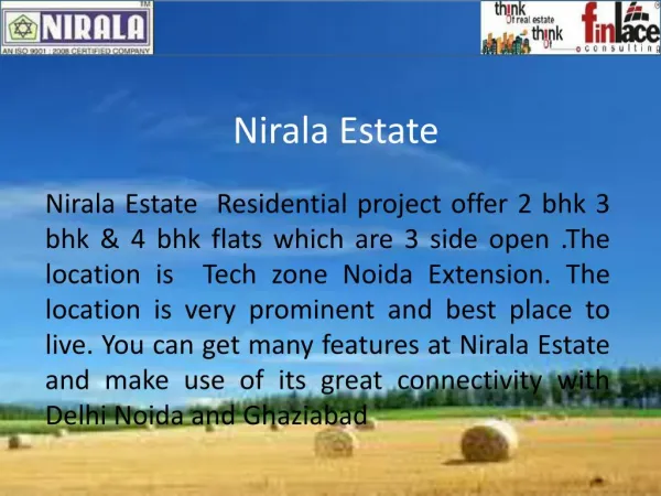 Nirala Estate -Best offer 2bhk/3 bhk Apartments